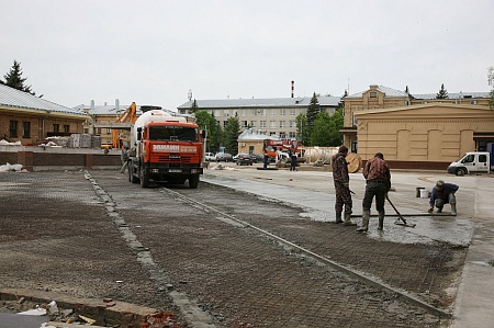 устройство бетонного основания на парковке 